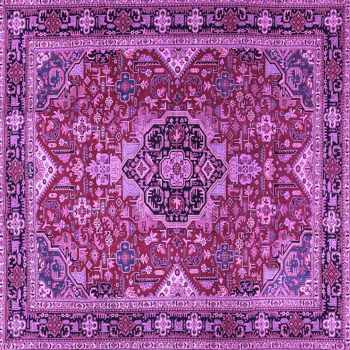 Square Persian Purple Traditional Rug, tr2631pur