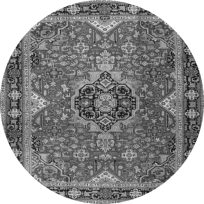 Machine Washable Persian Gray Traditional Rug, wshtr2631gry