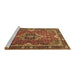 Sideview of Machine Washable Persian Brown Traditional Rug, wshtr2631brn