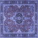Square Persian Blue Traditional Rug, tr2631blu