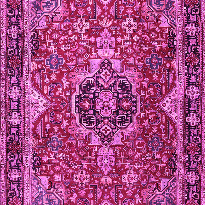 Machine Washable Persian Pink Traditional Rug, wshtr2631pnk