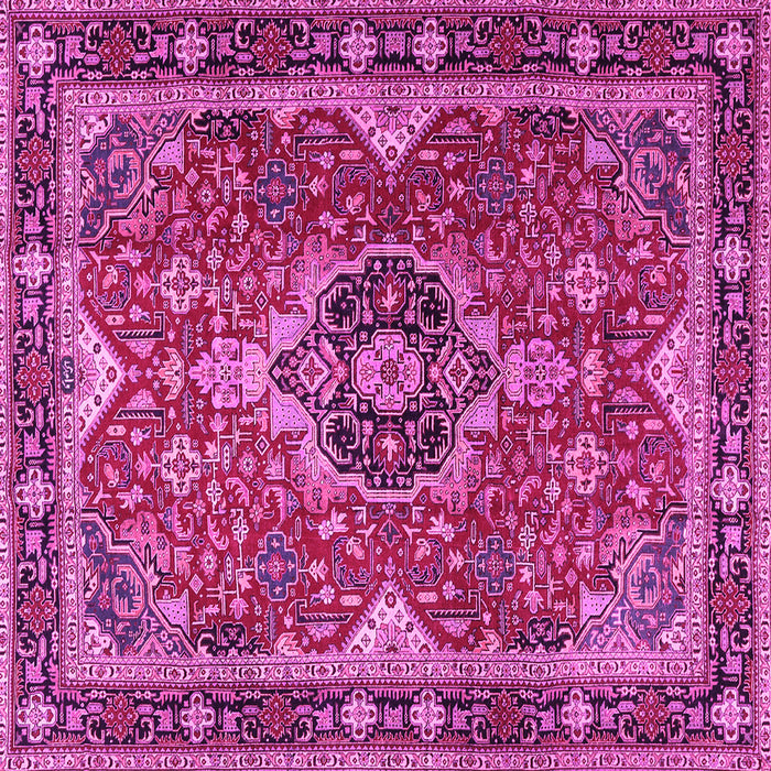 Square Persian Pink Traditional Rug, tr2631pnk