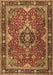 Machine Washable Persian Brown Traditional Rug, wshtr2631brn