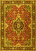 Machine Washable Persian Yellow Traditional Rug, wshtr2631yw