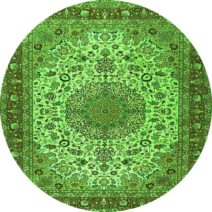 Machine Washable Persian Green Traditional Area Rugs, wshtr2632grn