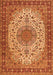 Serging Thickness of Machine Washable Persian Orange Traditional Area Rugs, wshtr2632org