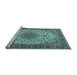 Sideview of Machine Washable Persian Light Blue Traditional Rug, wshtr2632lblu