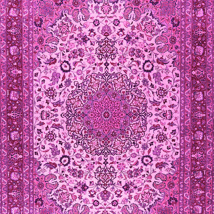 Machine Washable Persian Pink Traditional Rug, wshtr2632pnk