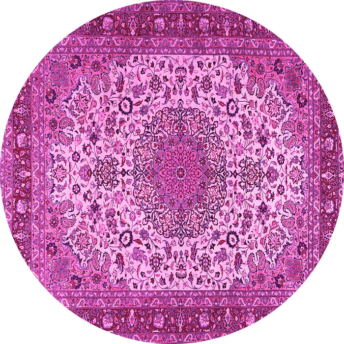 Round Persian Pink Traditional Rug, tr2632pnk