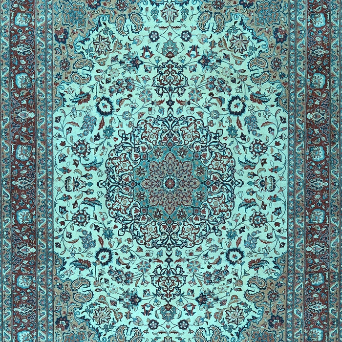 Machine Washable Persian Light Blue Traditional Rug, wshtr2632lblu