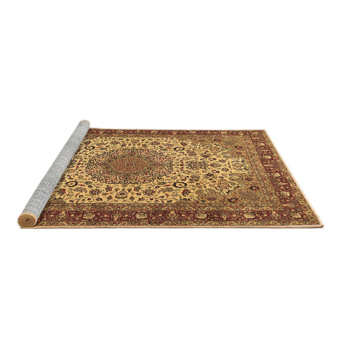 Sideview of Machine Washable Persian Brown Traditional Rug, wshtr2632brn