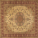 Square Persian Brown Traditional Rug, tr2632brn
