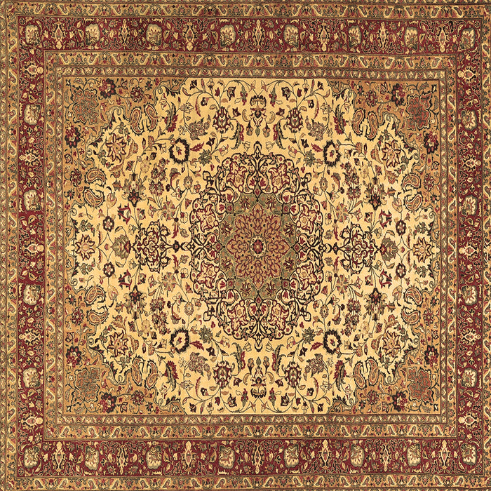 Square Machine Washable Persian Brown Traditional Rug, wshtr2632brn