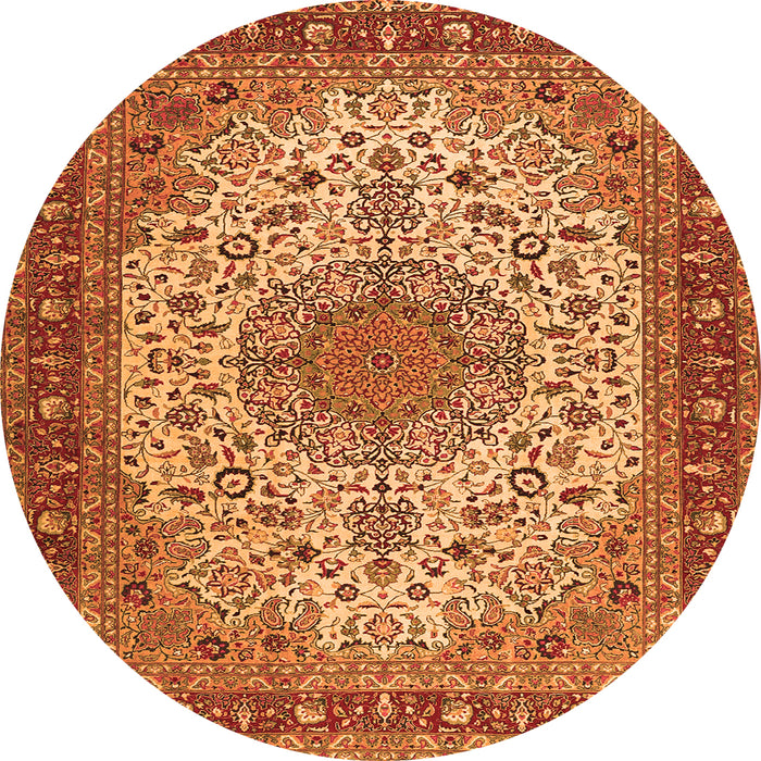 Square Persian Orange Traditional Rug, tr2632org
