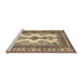 Sideview of Machine Washable Traditional Dark Sienna Brown Rug, wshtr2633