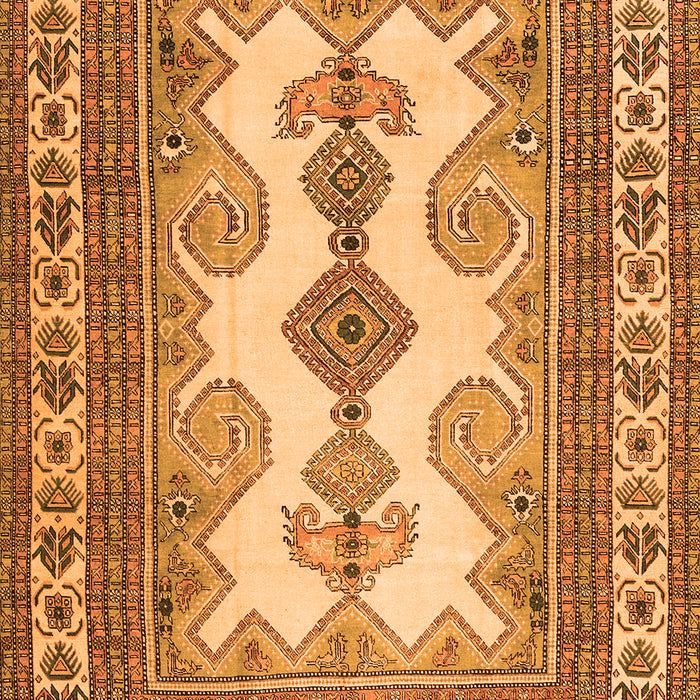 Serging Thickness of Machine Washable Persian Orange Traditional Area Rugs, wshtr2633org