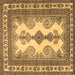 Square Machine Washable Persian Brown Traditional Rug, wshtr2633brn