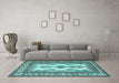 Machine Washable Persian Light Blue Traditional Rug in a Living Room, wshtr2633lblu