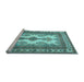 Sideview of Machine Washable Persian Light Blue Traditional Rug, wshtr2633lblu