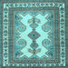 Square Persian Light Blue Traditional Rug, tr2633lblu