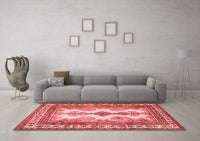 Machine Washable Persian Red Traditional Rug, wshtr2633red