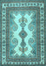 Machine Washable Persian Light Blue Traditional Rug, wshtr2633lblu