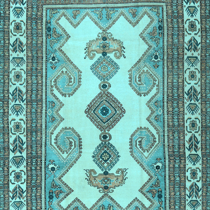 Machine Washable Persian Light Blue Traditional Rug, wshtr2633lblu