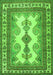 Serging Thickness of Machine Washable Persian Green Traditional Area Rugs, wshtr2633grn