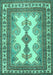 Machine Washable Persian Turquoise Traditional Area Rugs, wshtr2633turq