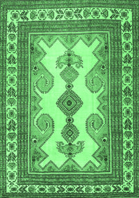 Persian Emerald Green Traditional Rug, tr2633emgrn