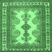 Square Persian Emerald Green Traditional Rug, tr2633emgrn