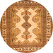 Square Persian Orange Traditional Rug, tr2633org
