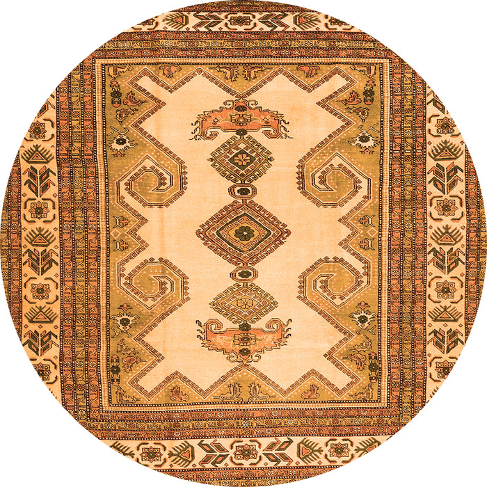 Machine Washable Persian Orange Traditional Area Rugs, wshtr2633org
