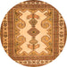 Machine Washable Persian Orange Traditional Area Rugs, wshtr2633org