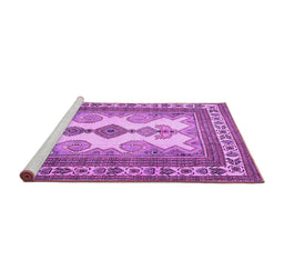 Sideview of Machine Washable Persian Purple Traditional Area Rugs, wshtr2633pur