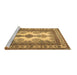 Sideview of Machine Washable Persian Brown Traditional Rug, wshtr2633brn