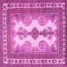 Square Persian Pink Traditional Rug, tr2633pnk