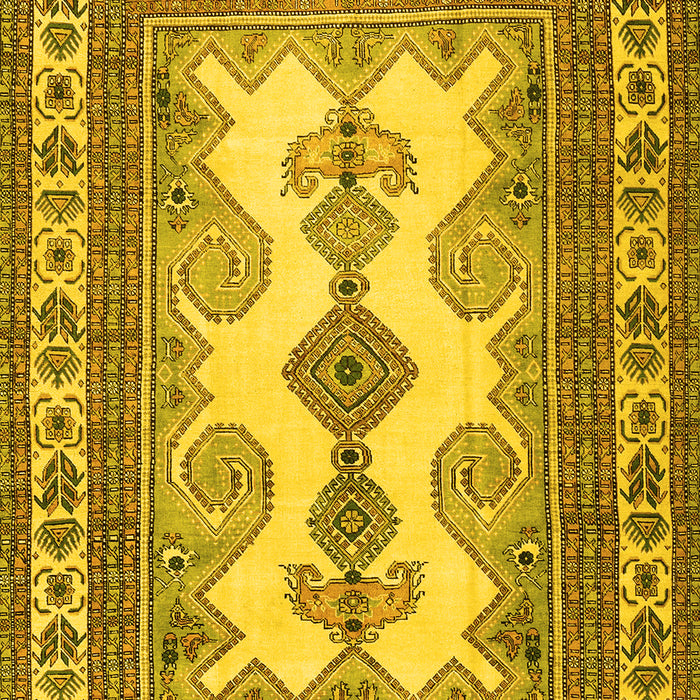 Machine Washable Persian Yellow Traditional Rug, wshtr2633yw