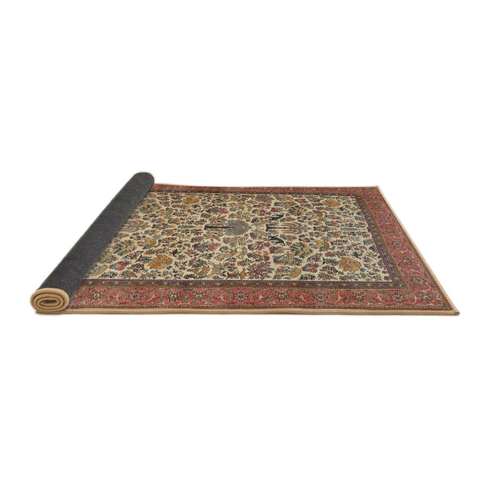 Sideview of Traditional Brown Red Persian Rug, tr2634