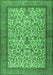 Machine Washable Persian Emerald Green Traditional Area Rugs, wshtr2634emgrn