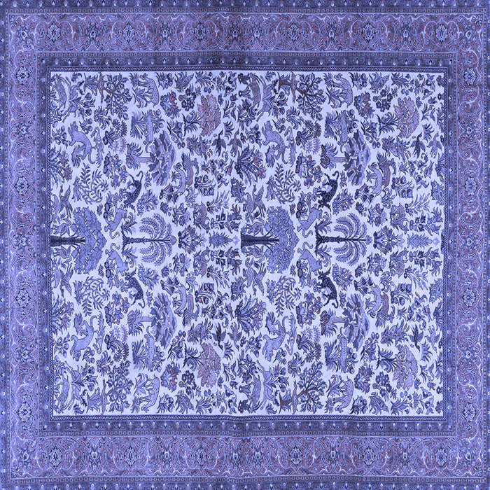 Square Persian Blue Traditional Rug, tr2634blu