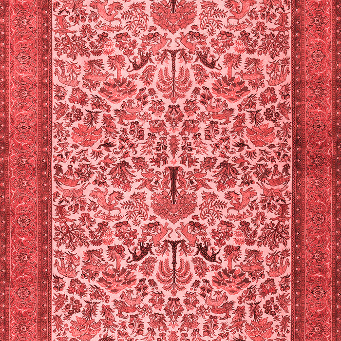 Machine Washable Persian Red Traditional Rug, wshtr2634red