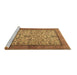 Sideview of Machine Washable Persian Brown Traditional Rug, wshtr2634brn