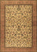 Machine Washable Persian Brown Traditional Rug, wshtr2634brn