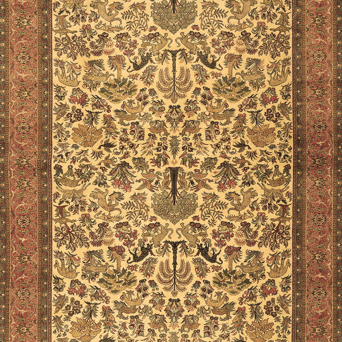 Machine Washable Persian Brown Traditional Rug, wshtr2634brn