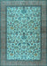 Machine Washable Persian Light Blue Traditional Rug, wshtr2634lblu