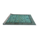 Sideview of Machine Washable Persian Light Blue Traditional Rug, wshtr2634lblu