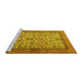 Sideview of Machine Washable Persian Yellow Traditional Rug, wshtr2634yw