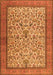 Serging Thickness of Machine Washable Persian Orange Traditional Area Rugs, wshtr2634org