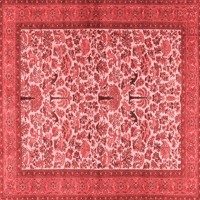 Machine Washable Persian Red Traditional Rug, wshtr2634red